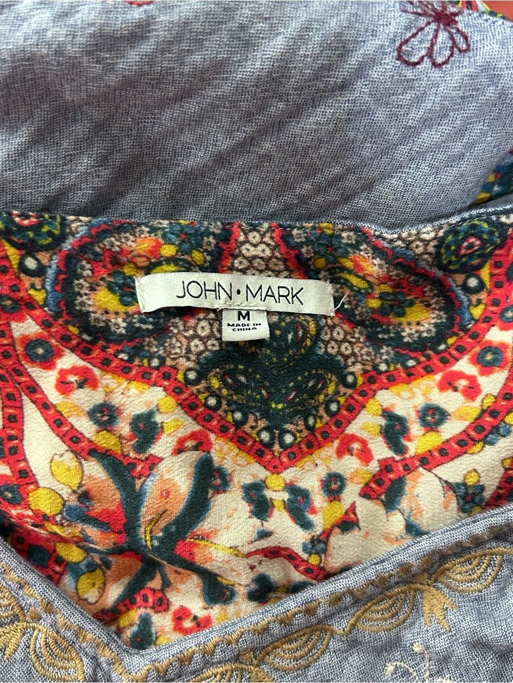 John Mark Tiered Embroidered V-Neck Dress - Picture 4 of 6